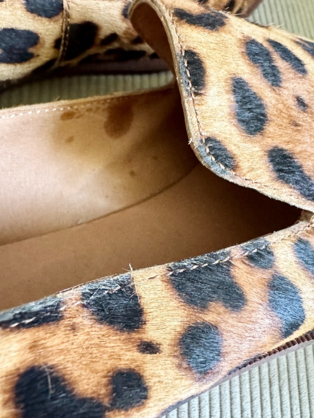 Madewell The Frances Loafer Leopard Calf Hair Size 10 - Picture 3 of 12